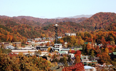 Downtown Gatlinburg in Fall